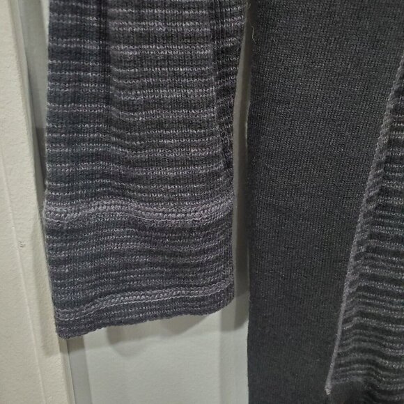 PrAna Women's Coal Kelland Turtleneck Wool-Blend Sweater Dress Black Stripe Sz M - Picture 6 of 16